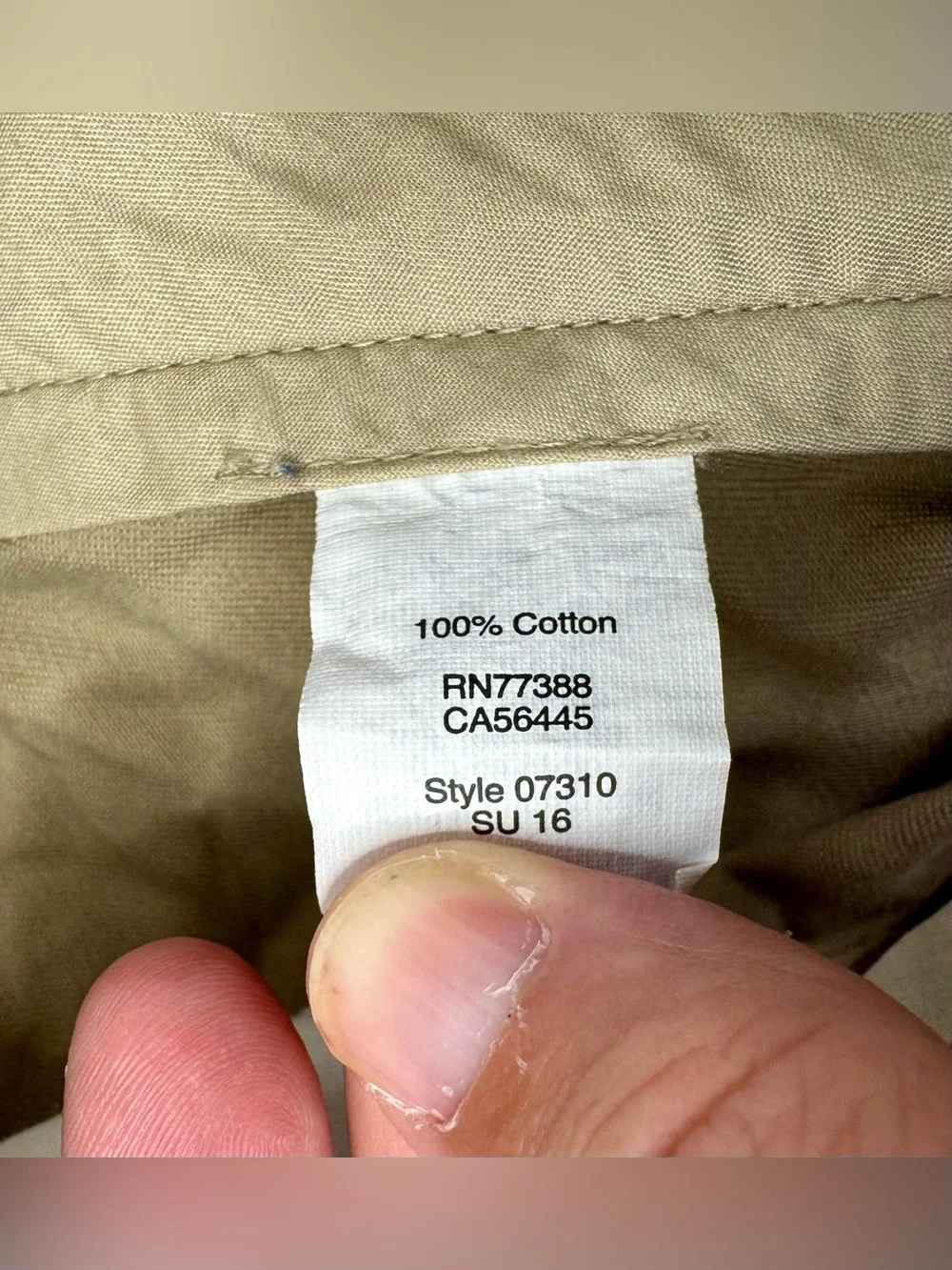 J Crew Chino Pants Mens 34x30 Tan Cotton Regular Fit